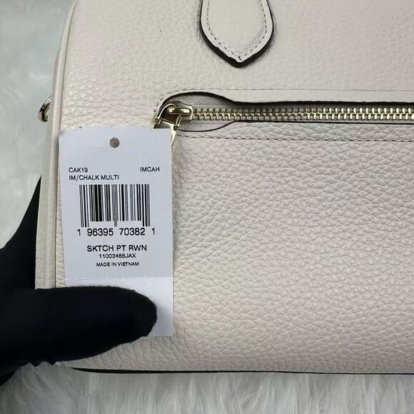 Coach Rowan Satchel Crossbody Bag With Sketch Print In Chalk Leather CAK19 NWT - Picture 4 of 13